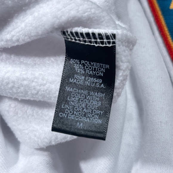 Aviator Nation White Hoodie with Multicolor Stripes - Picture 8 of 10